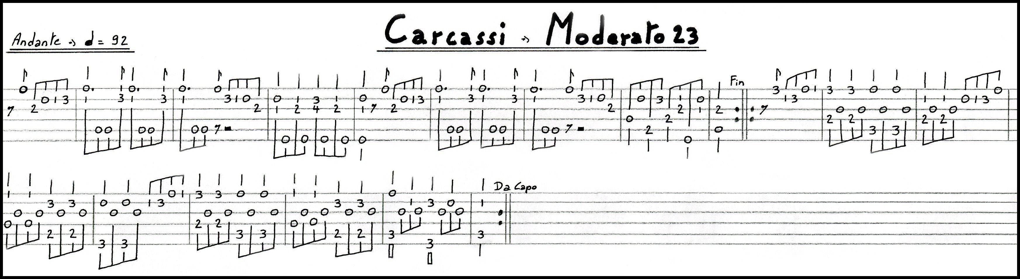 CARCASSI - MODERATO 23